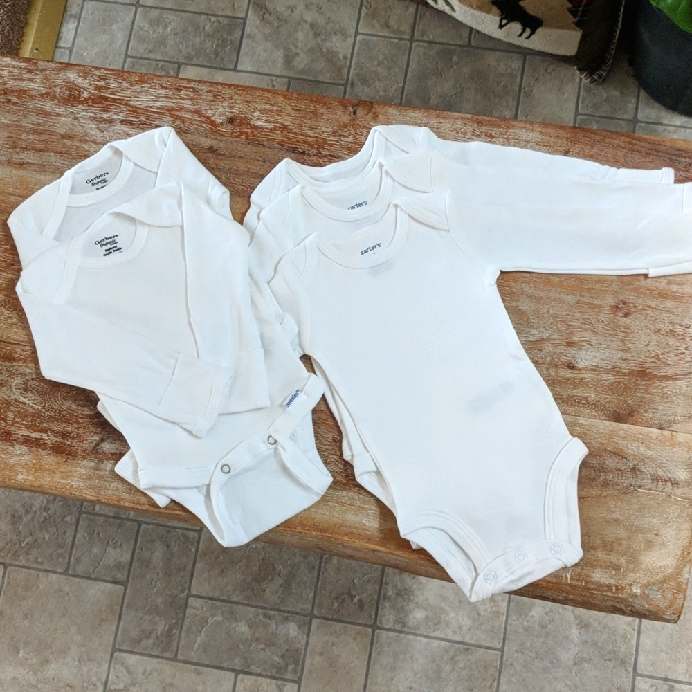 Newborn White Basic Onsie